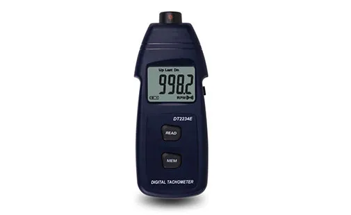 Amtast DT2234E takometer digital non-kontak untuk mengukur kecepatan rotasi RPM mesin industri