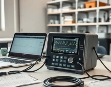 Alat uji getaran portable mengkalibrasi sensor akselerometer dengan vibration calibrator di laboratorium KAN