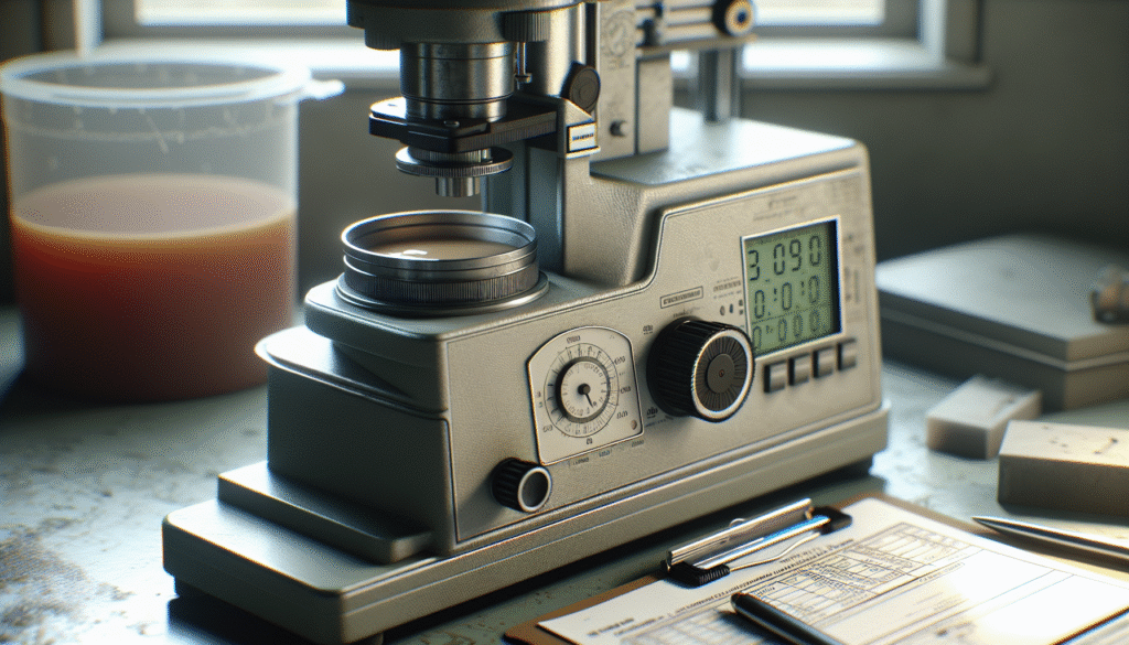 Pengukuran viskositas makanan dengan viscometer di lab, kunci kepatuhan standar HACCP dan BRC.